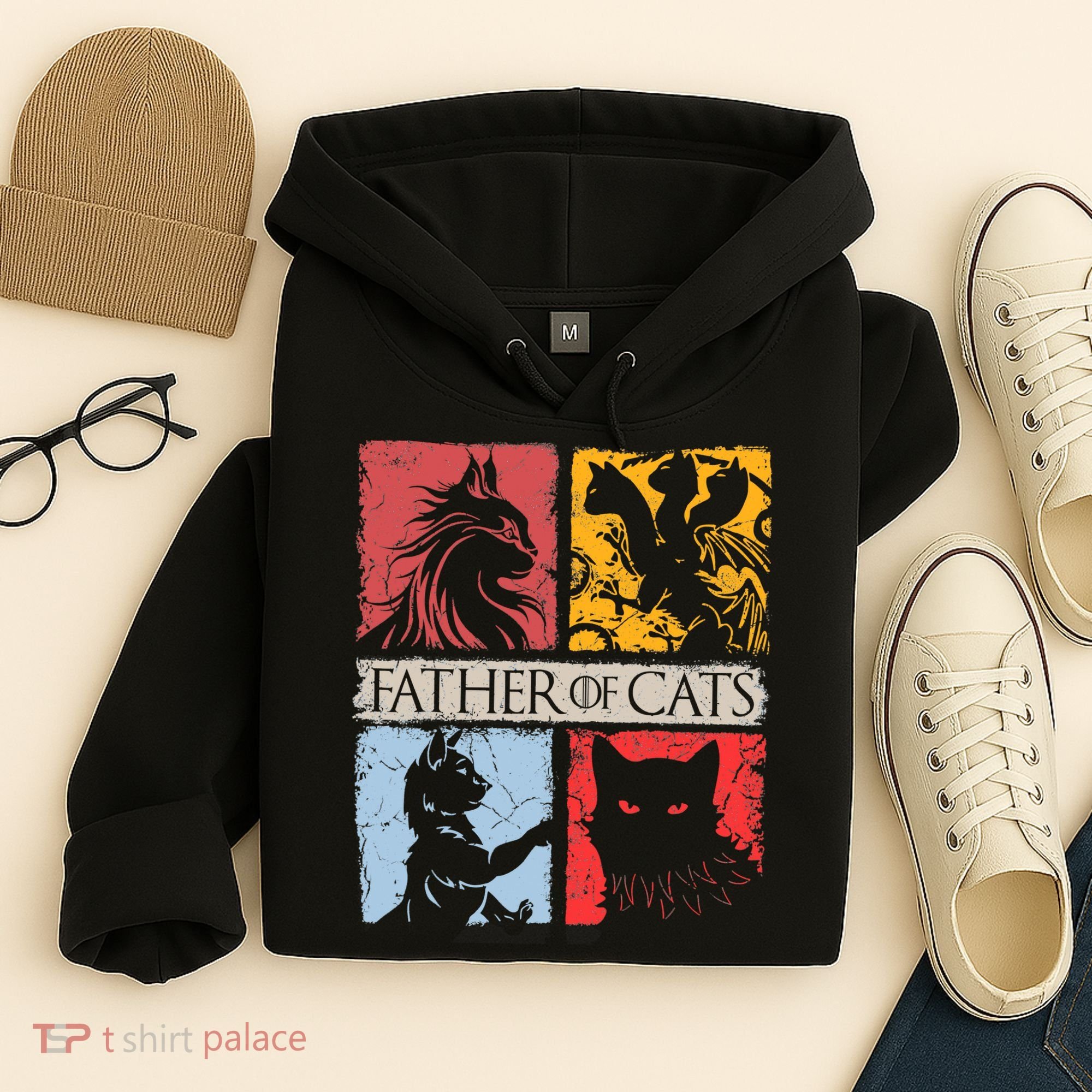 Father Of Cats Cat Lovers Cat Dad Fabulous Hoodie