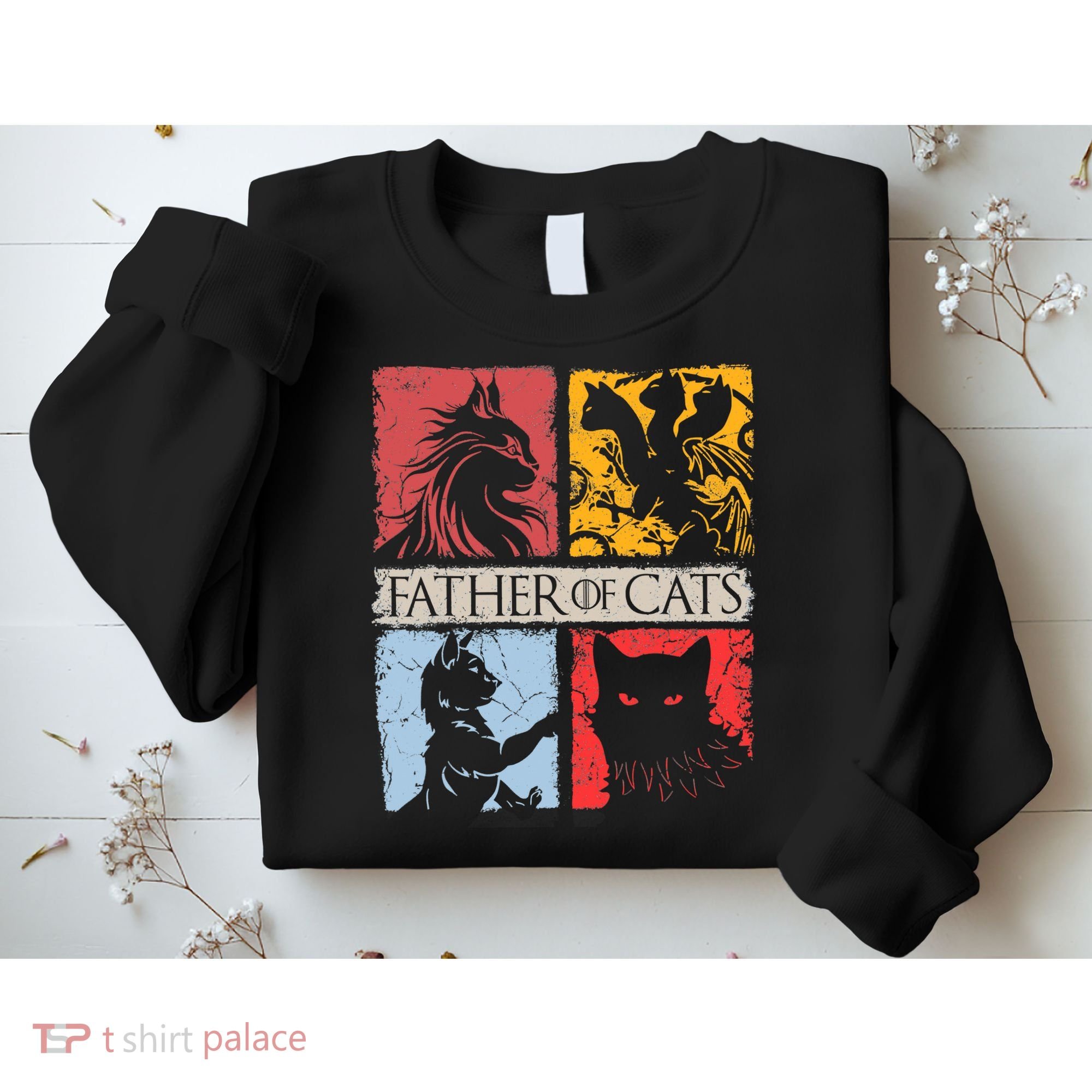 Father Of Cats Cat Lovers Cat Dad Fabulous Sweatshirt