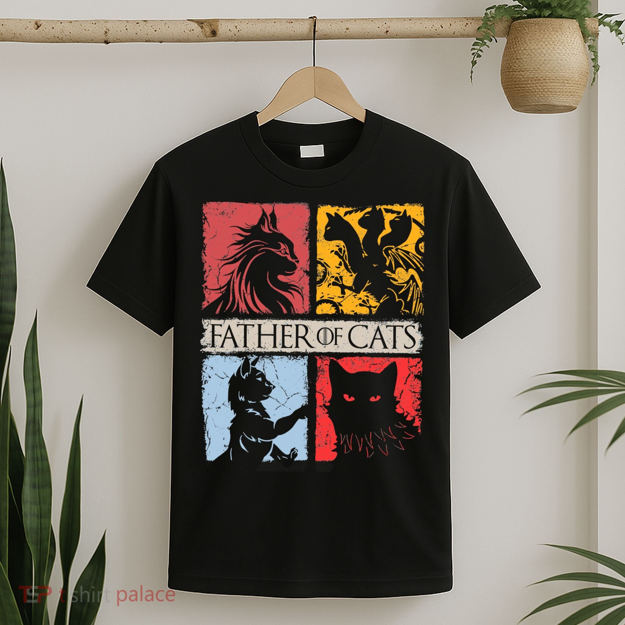 Father Of Cats Cat Lovers Cat Dad Fabulous T-Shirt