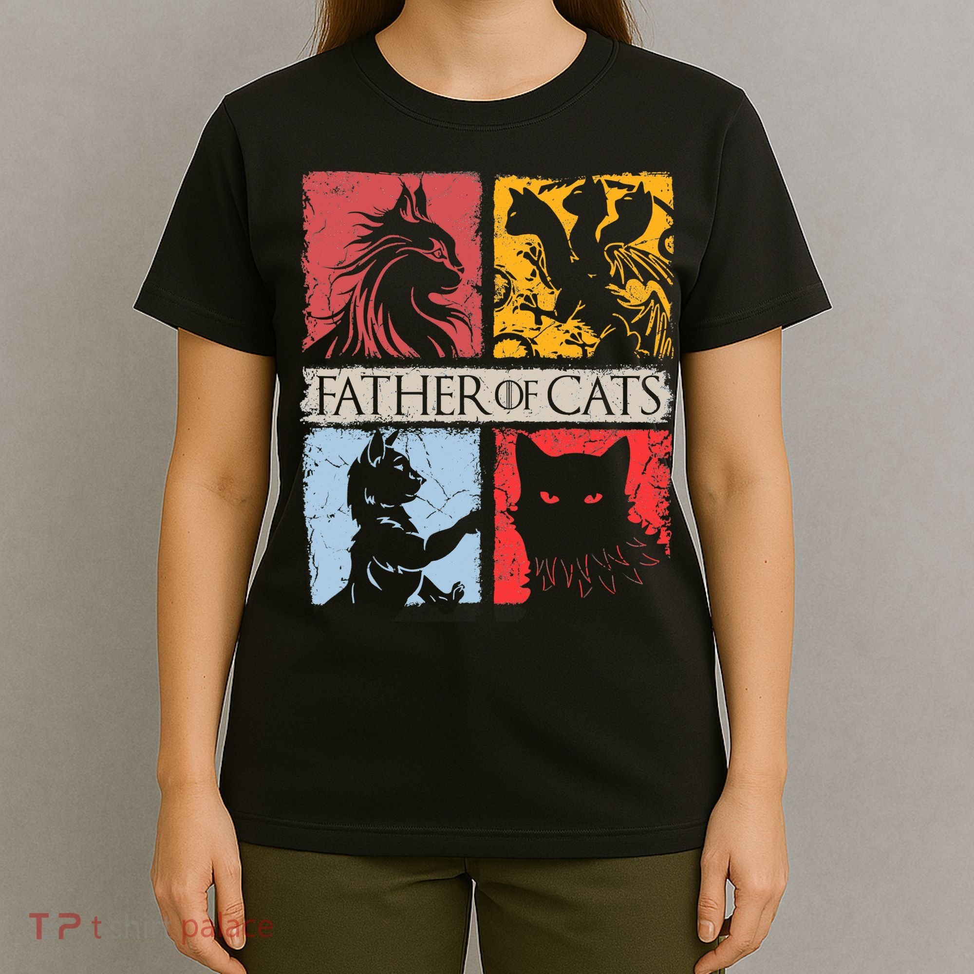Father Of Cats Cat Lovers Cat Dad Fabulous T-Shirt