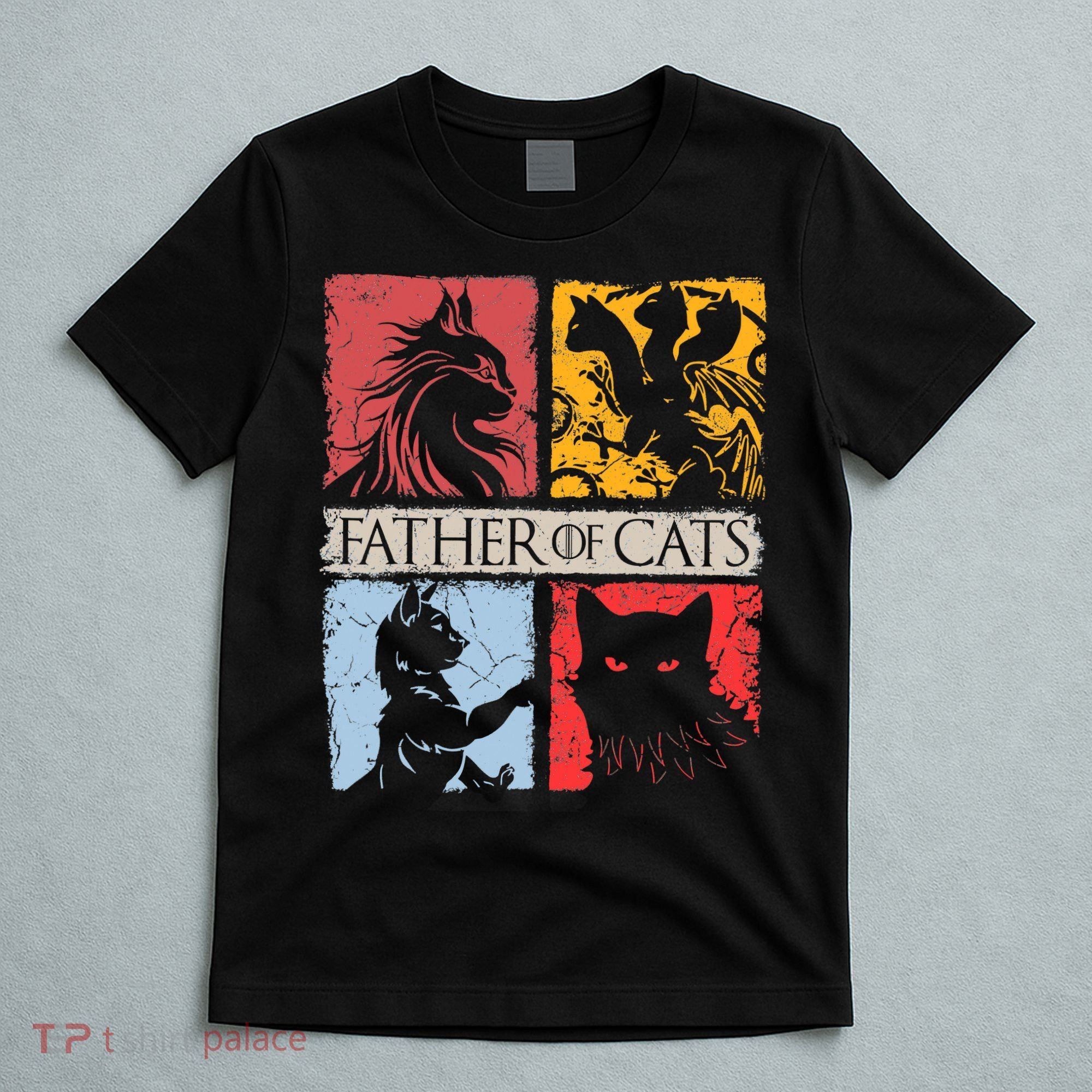 Father Of Cats Cat Lovers Cat Dad Fabulous T-Shirt