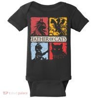 Father Of Cats Cat Lovers Cat Dad Fabulous Baby Bodysuit thumb 0
