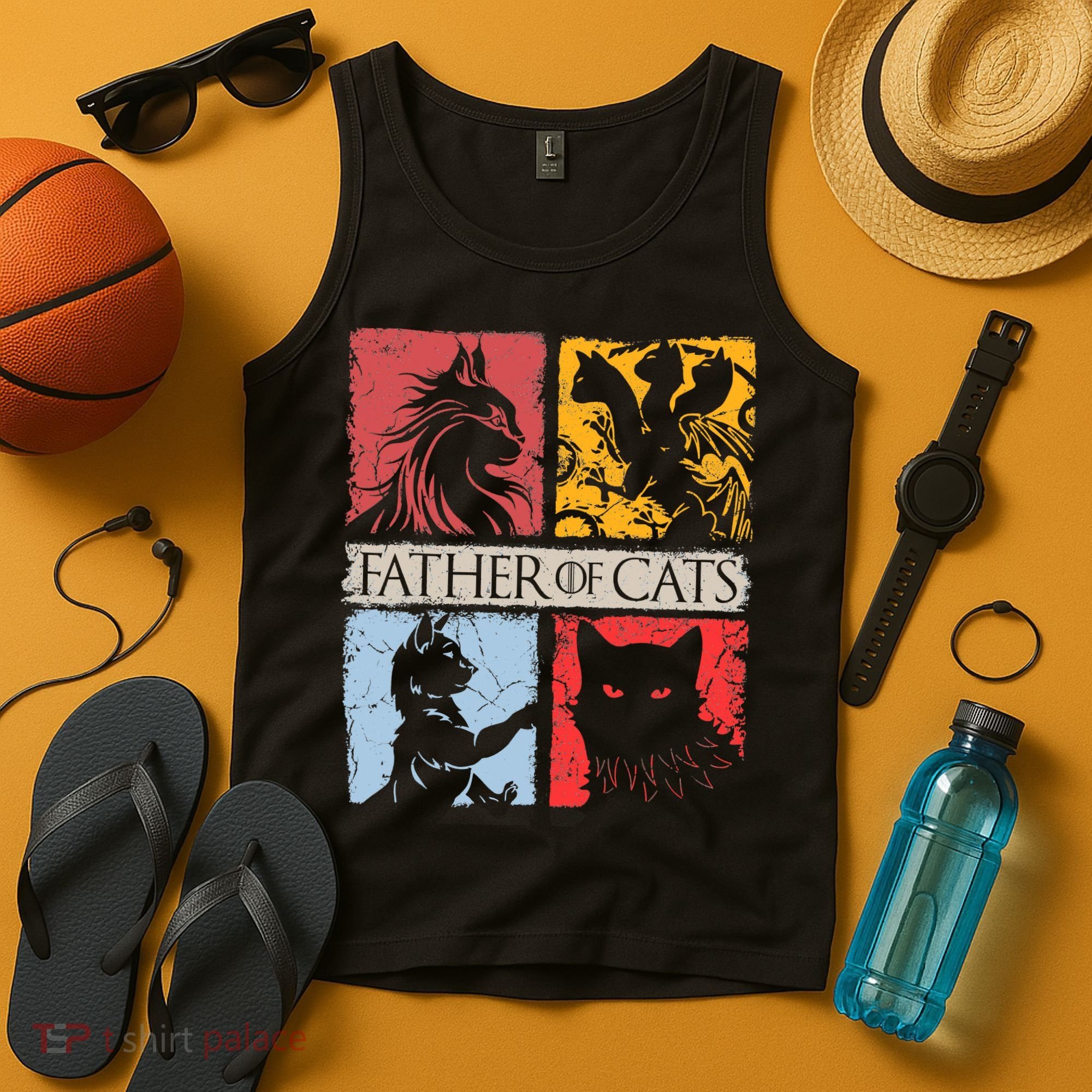 Father Of Cats Cat Lovers Cat Dad Fabulous Tank Top
