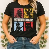Father Of Cats Cat Lovers Cat Dad Fabulous Women's T-Shirt thumb 2