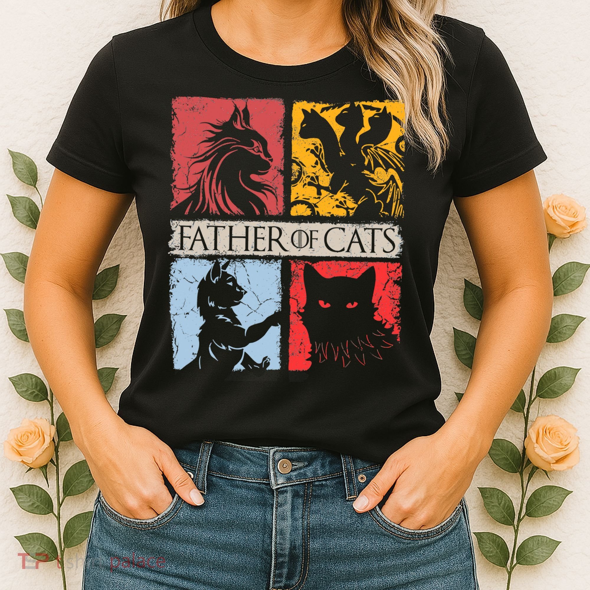 Father Of Cats Cat Lovers Cat Dad Fabulous Women's T-Shirt