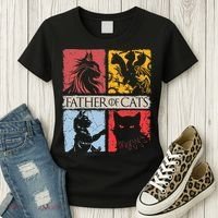 Father Of Cats Cat Lovers Cat Dad Fabulous Women's T-Shirt thumb 3