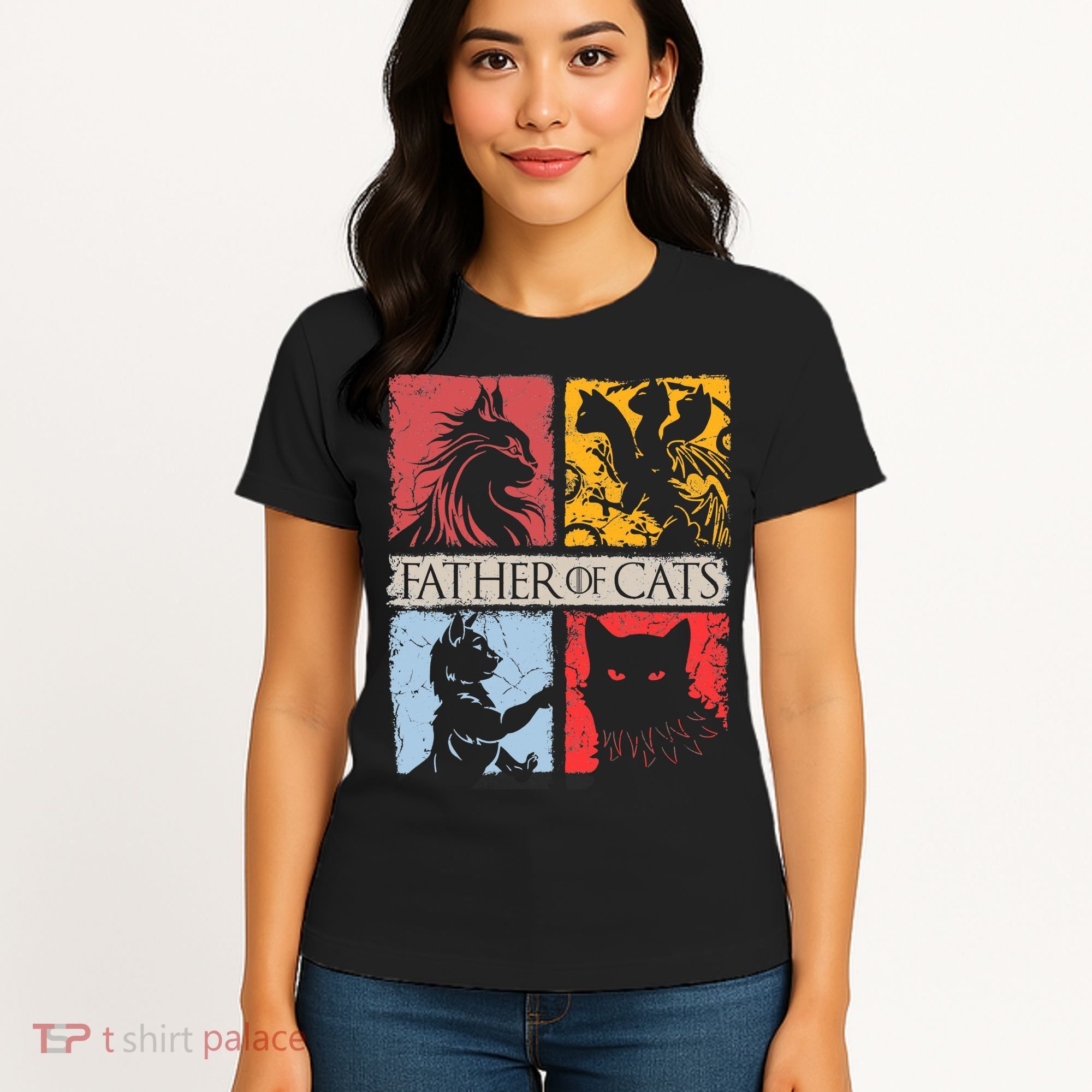 Father Of Cats Cat Lovers Cat Dad Fabulous Women's T-Shirt