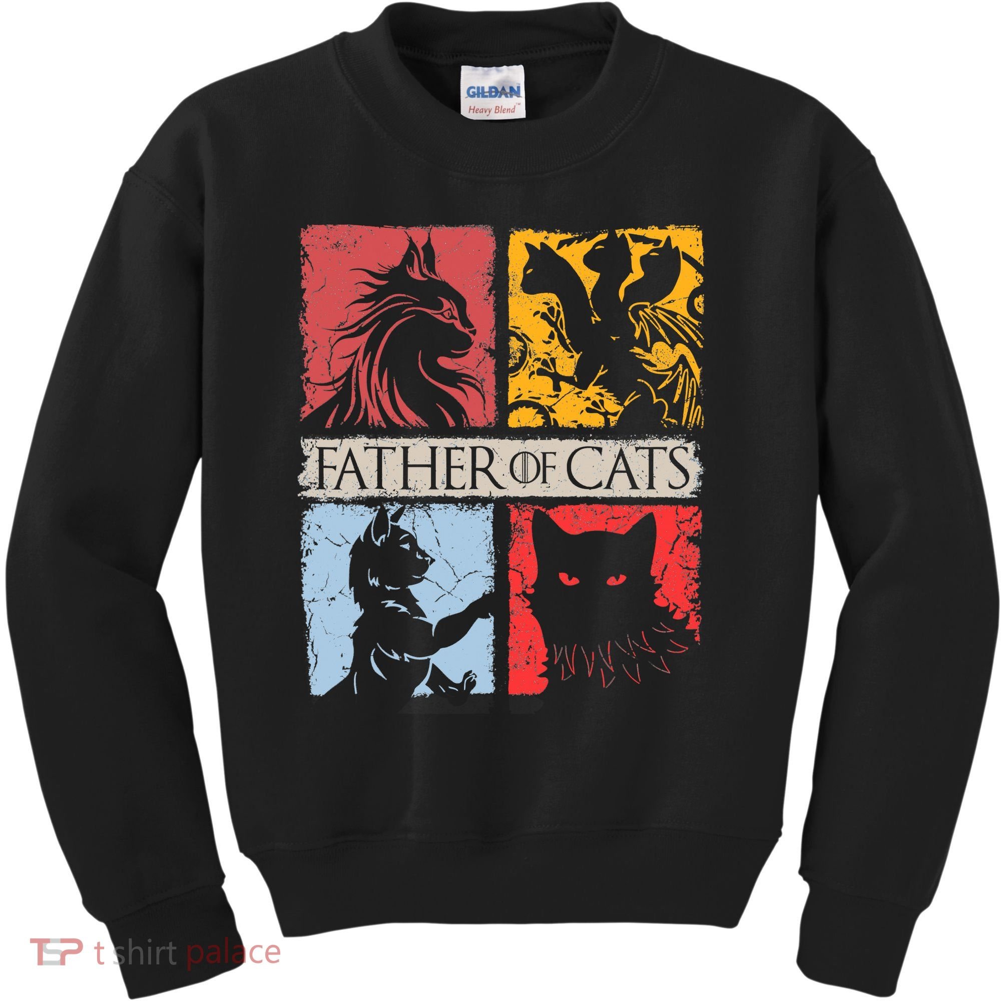 Father Of Cats Cat Lovers Cat Dad Fabulous Kids Sweatshirt