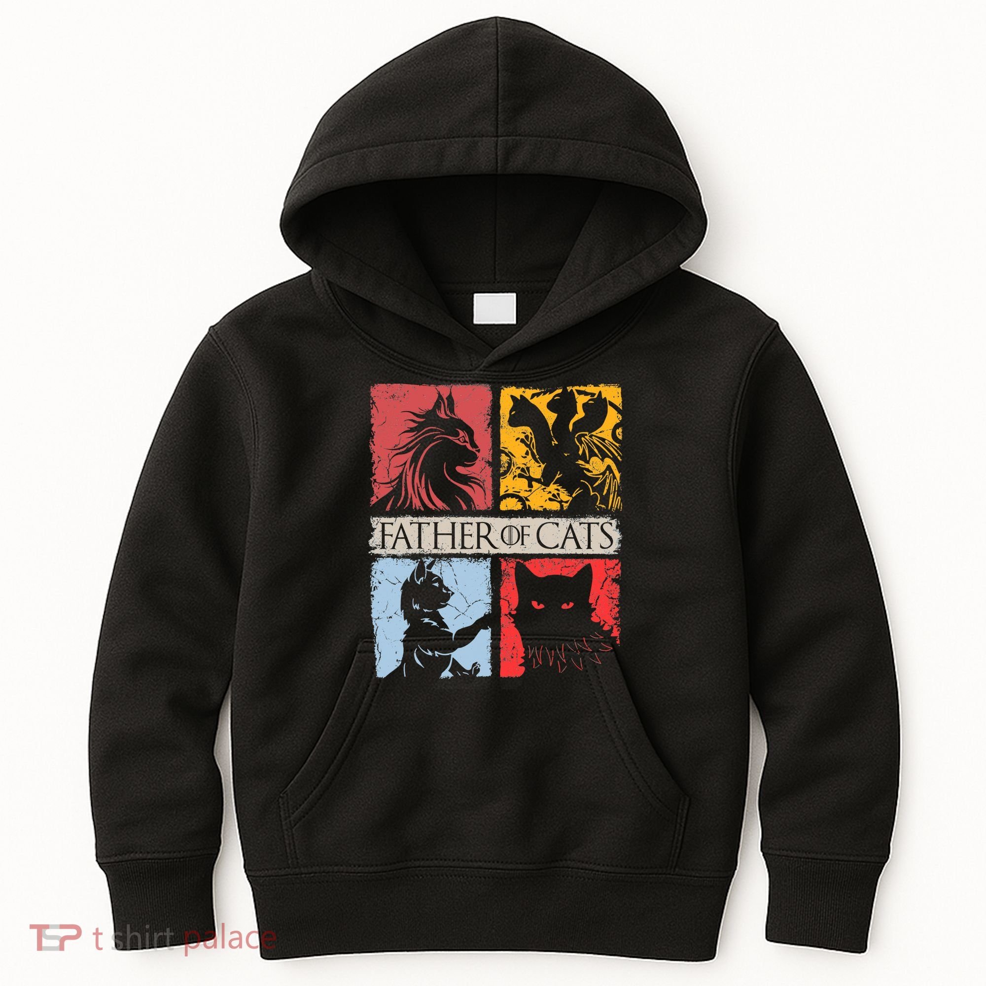 Father Of Cats Cat Lovers Cat Dad Fabulous Kids Hoodie