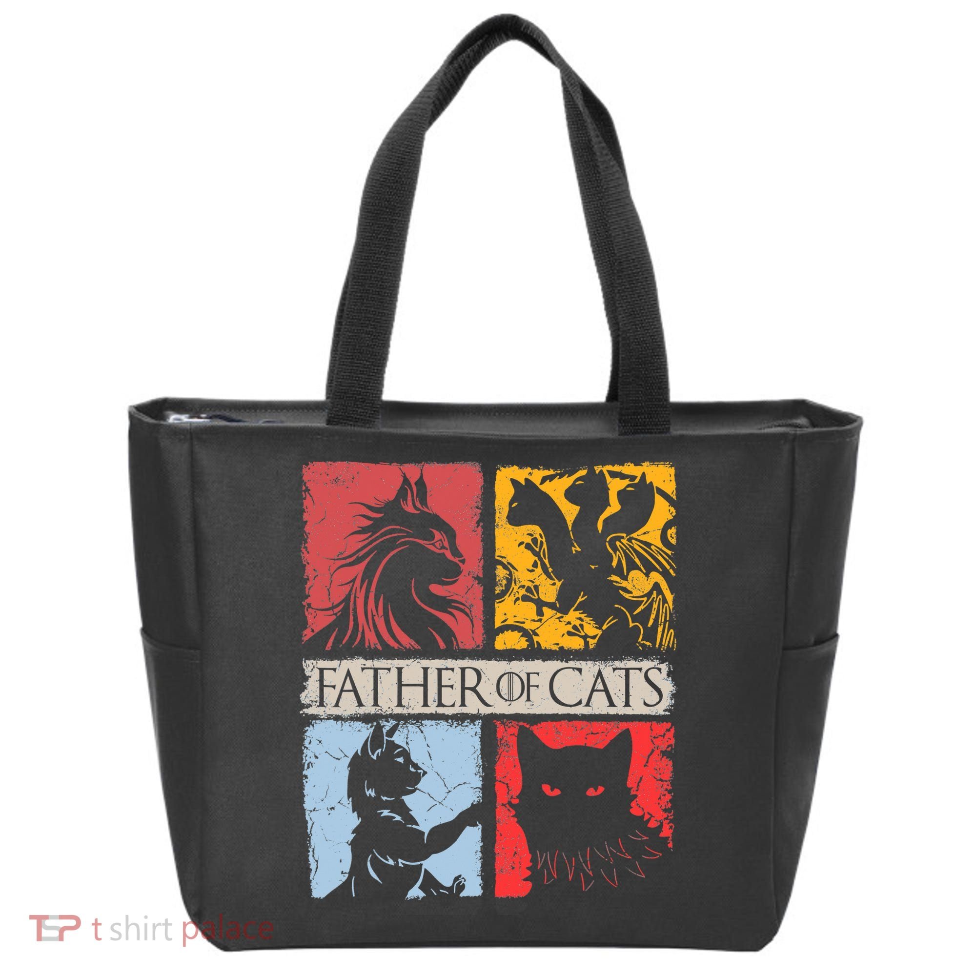 Father Of Cats Cat Lovers Cat Dad Fabulous Tote Bag