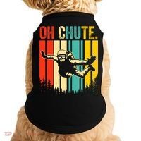 Funny Oh Chute Skydiving Skydive Sky Diving Skydiver Doggie Tank thumb 0
