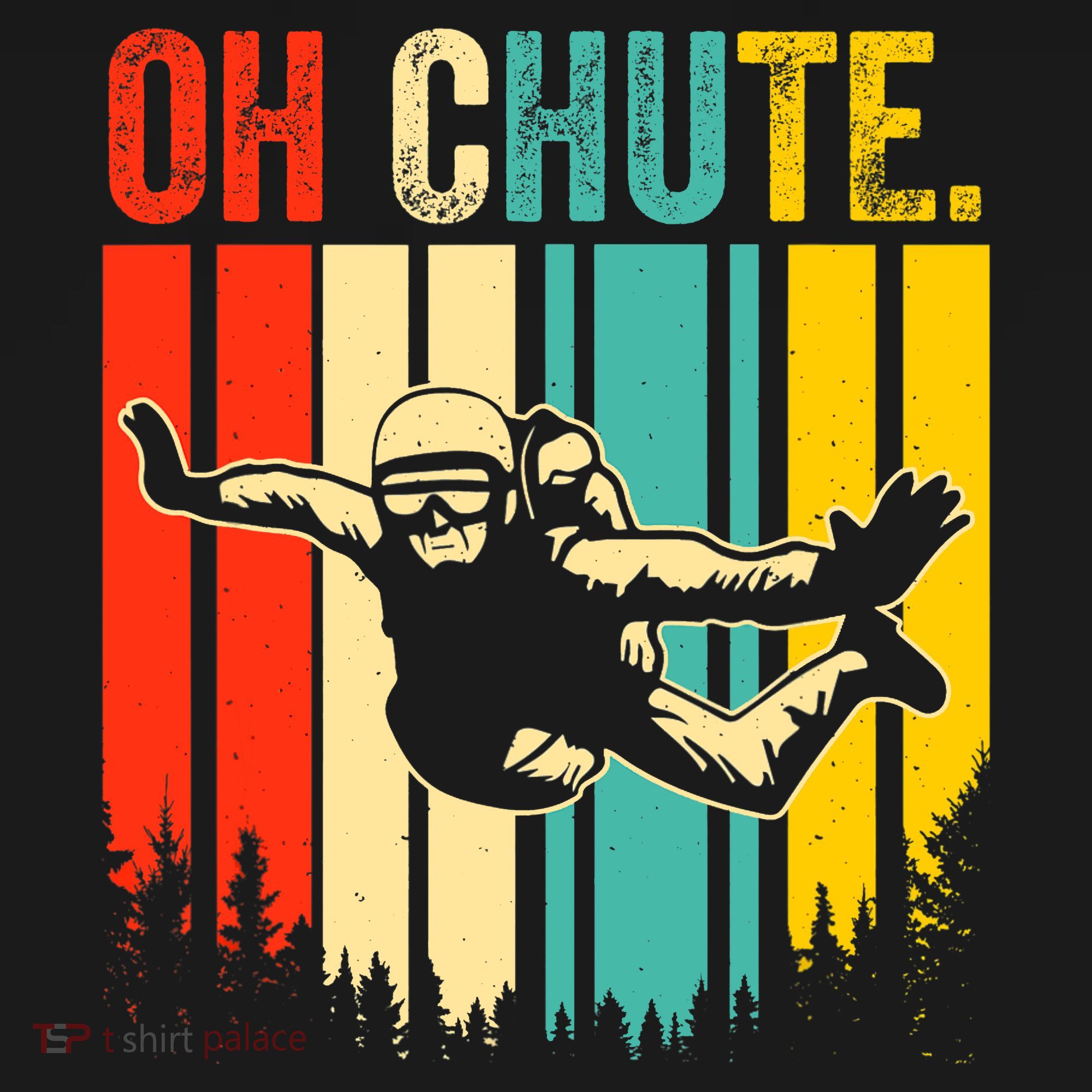 Funny Oh Chute Skydiving Skydive Sky Diving Skydiver Doggie Tank