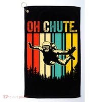 Funny Oh Chute Skydiving Skydive Sky Diving Skydiver Golf Towel thumb 0