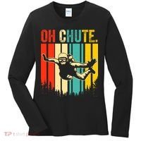 Funny Oh Chute Skydiving Skydive Sky Diving Skydiver Women's Long Sleeve Shirt thumb 0