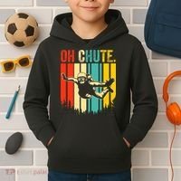 Funny Oh Chute Skydiving Skydive Sky Diving Skydiver Kids Hoodie thumb 2