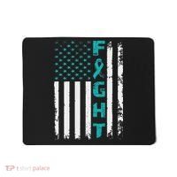 Fight Ovarian Cancer American Flag Awareness Survivor Mousepad thumb 0