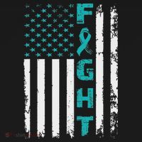 Fight Ovarian Cancer American Flag Awareness Survivor Visor thumb 3