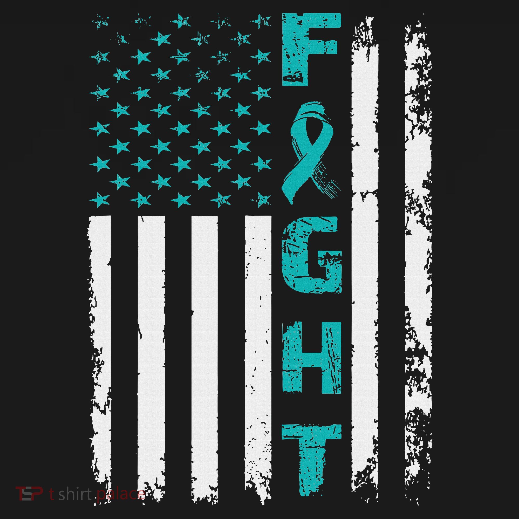 Fight Ovarian Cancer American Flag Awareness Survivor Visor