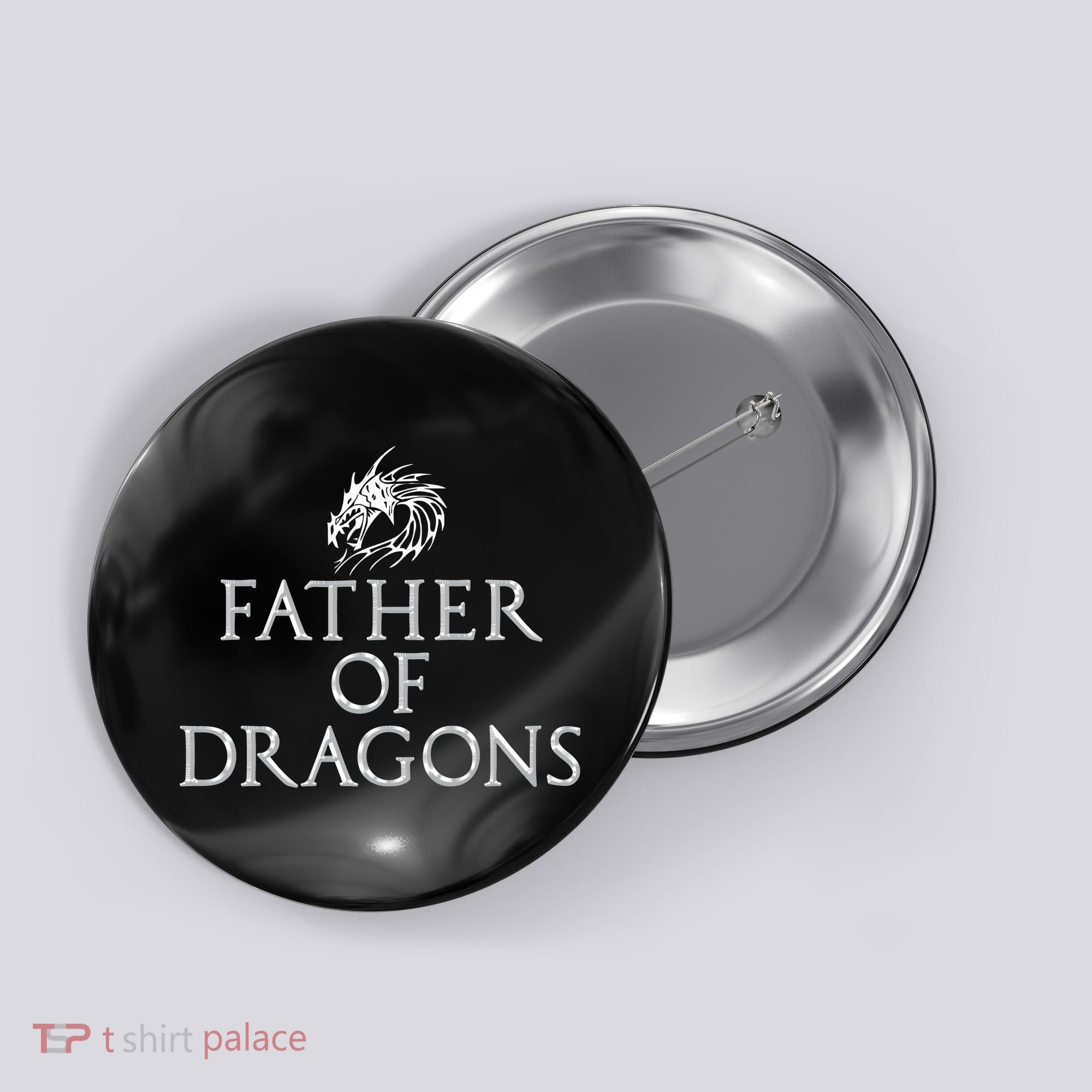 Father Of Dragons Funny Fathers Day Dad Gift Button
