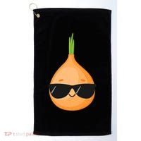 Funny Onion Dad Sunglasses Vegetable Fathers' Day Gardener Meaningful Gift Golf Towel thumb 0