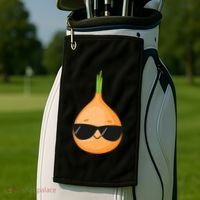 Funny Onion Dad Sunglasses Vegetable Fathers' Day Gardener Meaningful Gift Golf Towel thumb 2