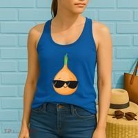 Funny Onion Dad Sunglasses Vegetable Fathers' Day Gardener Meaningful Gift Women's Tank Top thumb 2