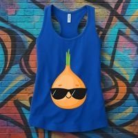 Funny Onion Dad Sunglasses Vegetable Fathers' Day Gardener Meaningful Gift Women's Tank Top thumb 3