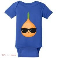 Funny Onion Dad Sunglasses Vegetable Fathers' Day Gardener Meaningful Gift Baby Bodysuit thumb 0