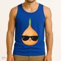Funny Onion Dad Sunglasses Vegetable Fathers' Day Gardener Meaningful Gift Tank Top thumb 3