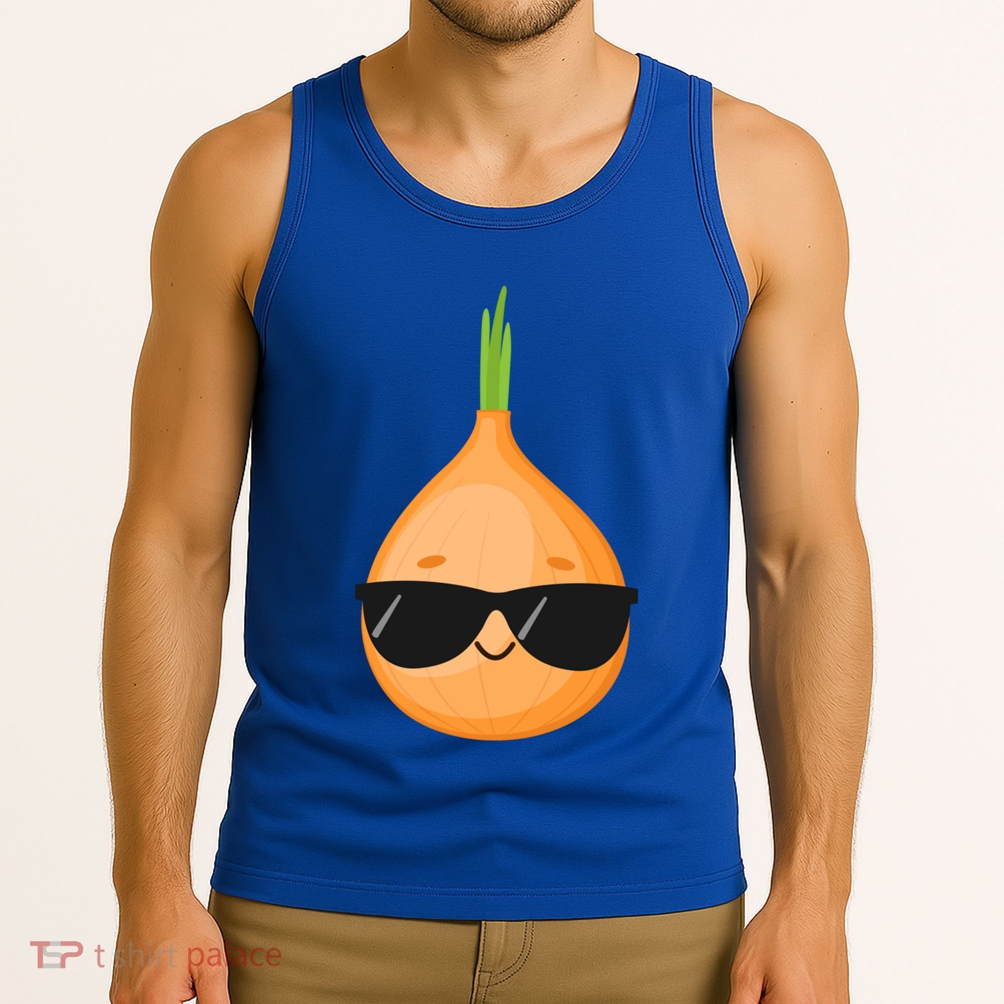Funny Onion Dad Sunglasses Vegetable Fathers' Day Gardener Meaningful Gift Tank Top