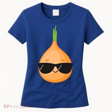 Funny Onion Dad Sunglasses Vegetable Fathers' Day Gardener Meaningful Gift Women's T-Shirt