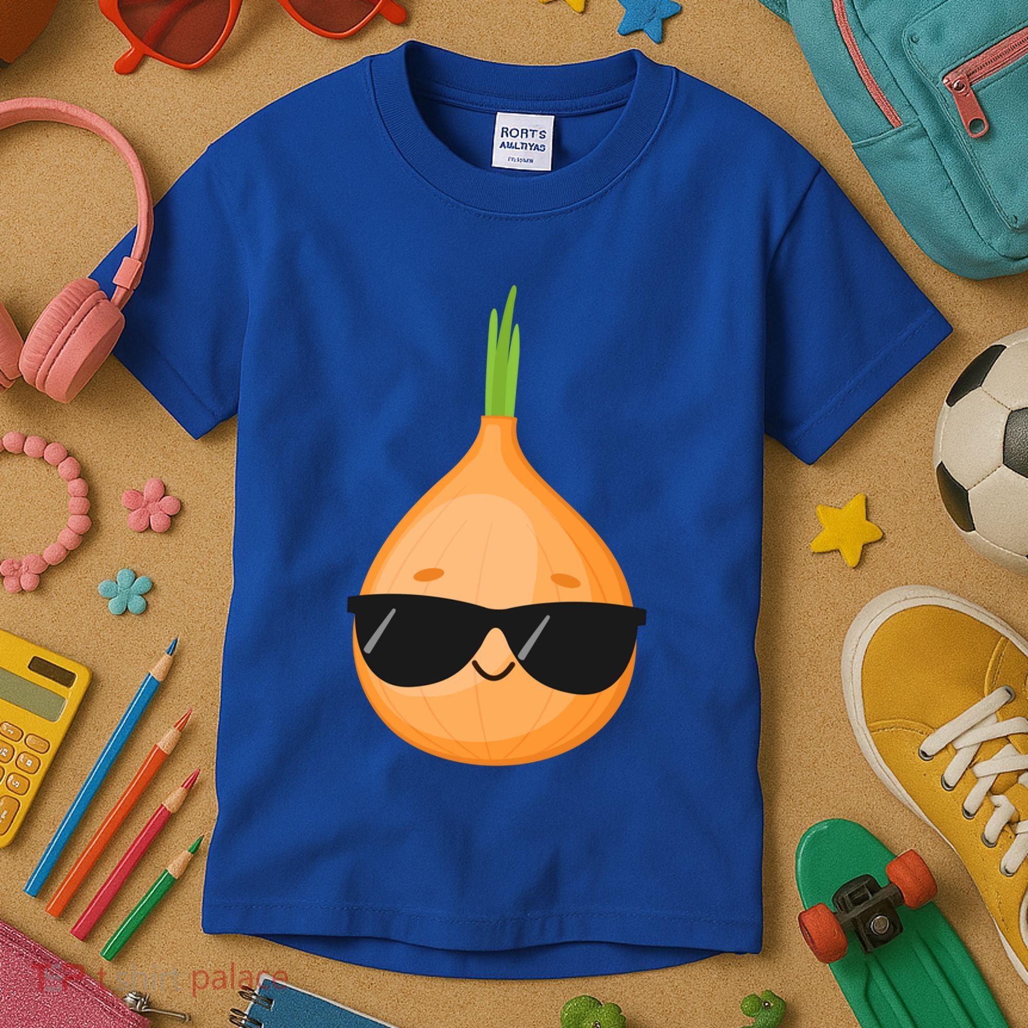 Funny Onion Dad Sunglasses Vegetable Fathers' Day Gardener Meaningful Gift Kids T-Shirt