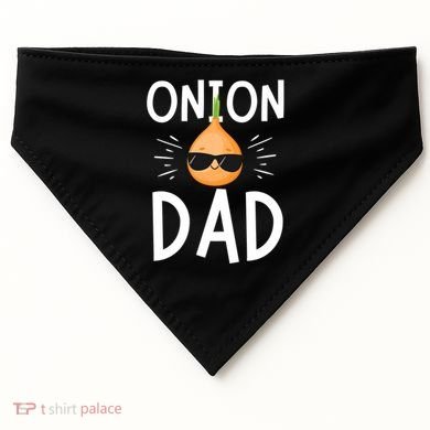 Funny Onion Dad Vegetable Fathers' Day Gardener Lover Gift USA-Made Doggie Bandana