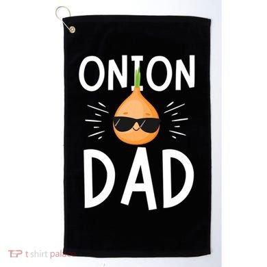 Funny Onion Dad Vegetable Fathers' Day Gardener Lover Gift Golf Towel
