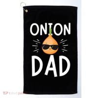 Funny Onion Dad Vegetable Fathers' Day Gardener Lover Gift Golf Towel thumb 0