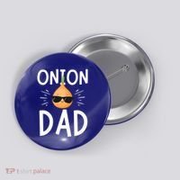 Funny Onion Dad Vegetable Fathers' Day Gardener Lover Gift Button thumb 0