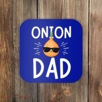 Funny Onion Dad Vegetable Fathers' Day Gardener Lover Gift Coaster thumb 0