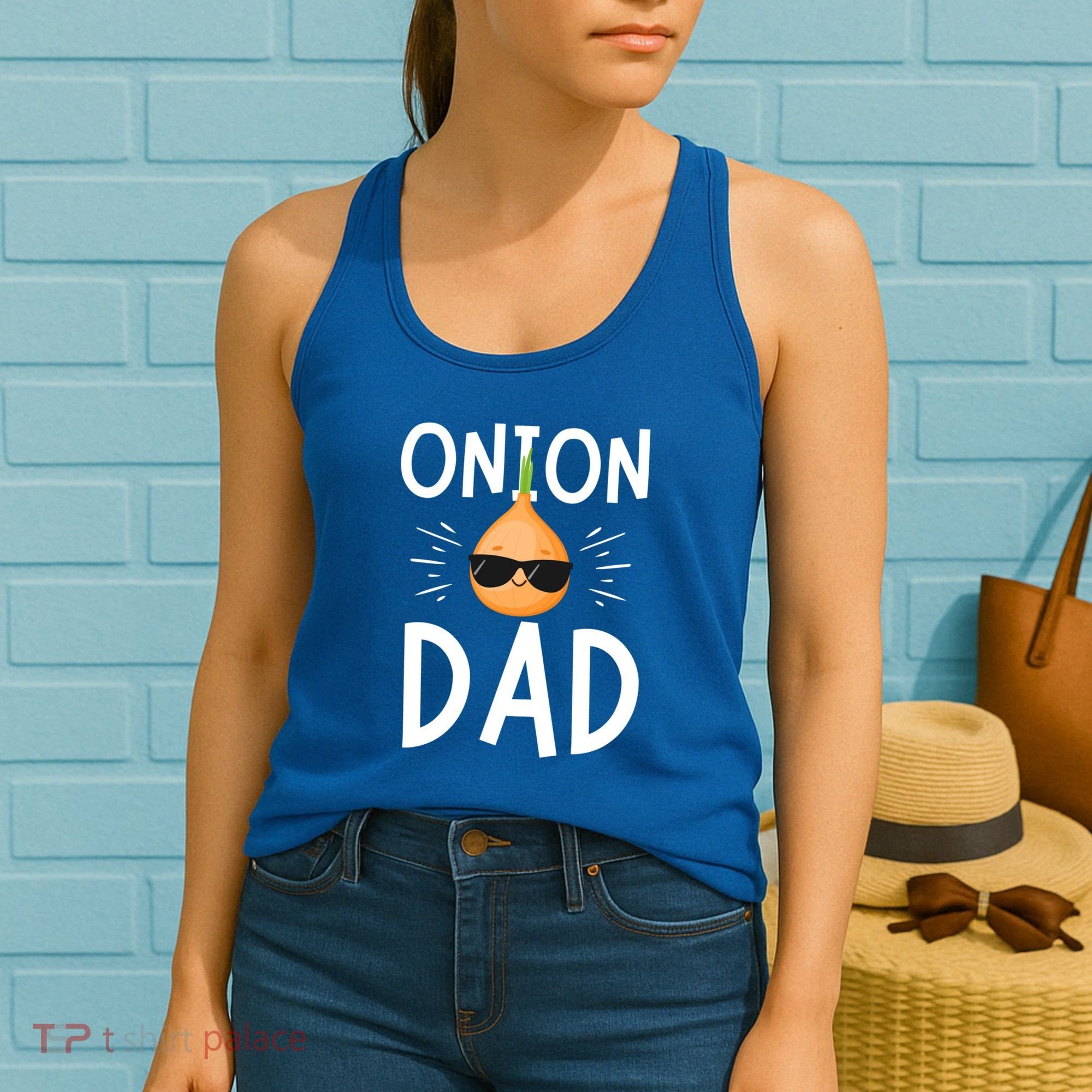 Funny Onion Dad Vegetable Fathers' Day Gardener Lover Gift Women's Tank Top