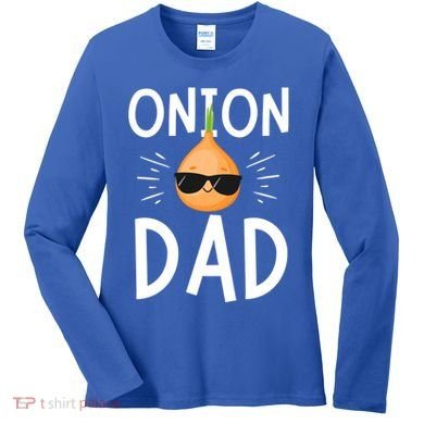 Funny Onion Dad Vegetable Fathers' Day Gardener Lover Gift Women's Long Sleeve Shirt