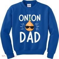 Funny Onion Dad Vegetable Fathers' Day Gardener Lover Gift Kids Sweatshirt thumb 0