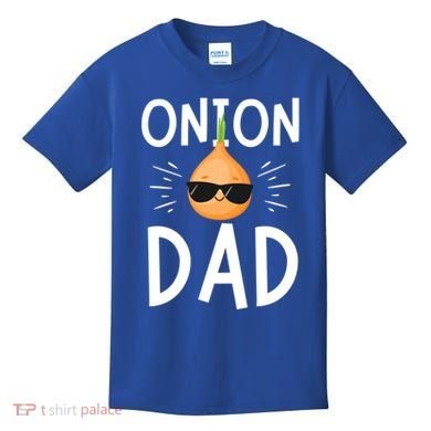 Funny Onion Dad Vegetable Fathers' Day Gardener Lover Gift Kids T-Shirt