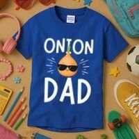 Funny Onion Dad Vegetable Fathers' Day Gardener Lover Gift Kids T-Shirt thumb 3