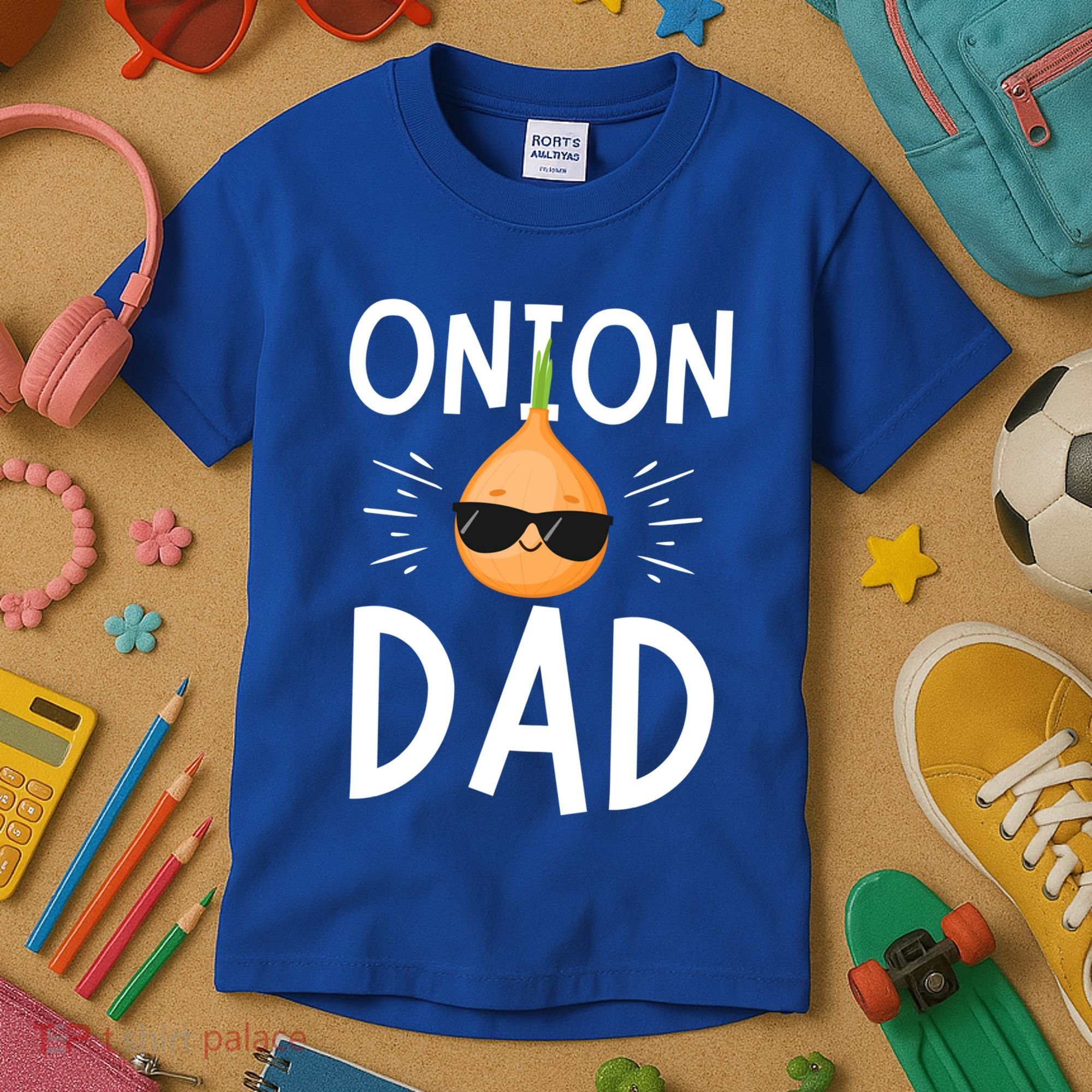 Funny Onion Dad Vegetable Fathers' Day Gardener Lover Gift Kids T-Shirt