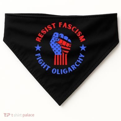 Fight Oligarchy Defend Democracy USA-Made Doggie Bandana