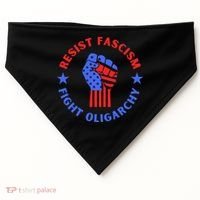 Fight Oligarchy Defend Democracy USA-Made Doggie Bandana thumb 0