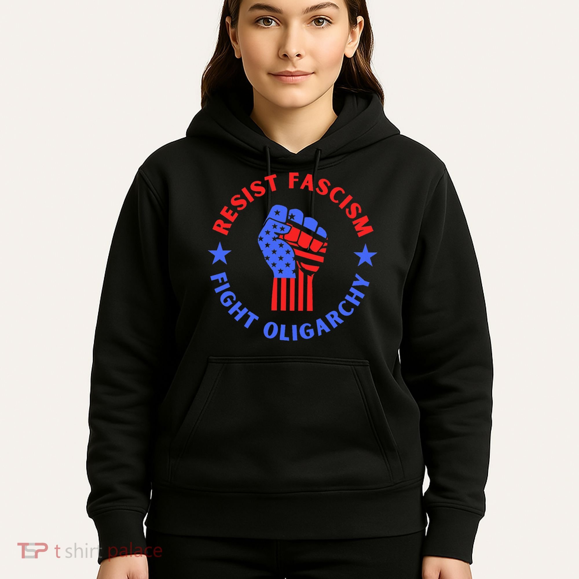 Fight Oligarchy Defend Democracy Hoodie
