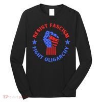Fight Oligarchy Defend Democracy Long Sleeve Shirt thumb 0