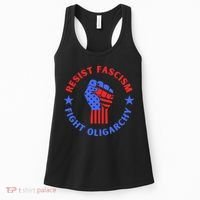Fight Oligarchy Defend Democracy Women's Tank Top thumb 0