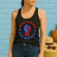 Fight Oligarchy Defend Democracy Women's Tank Top thumb 2