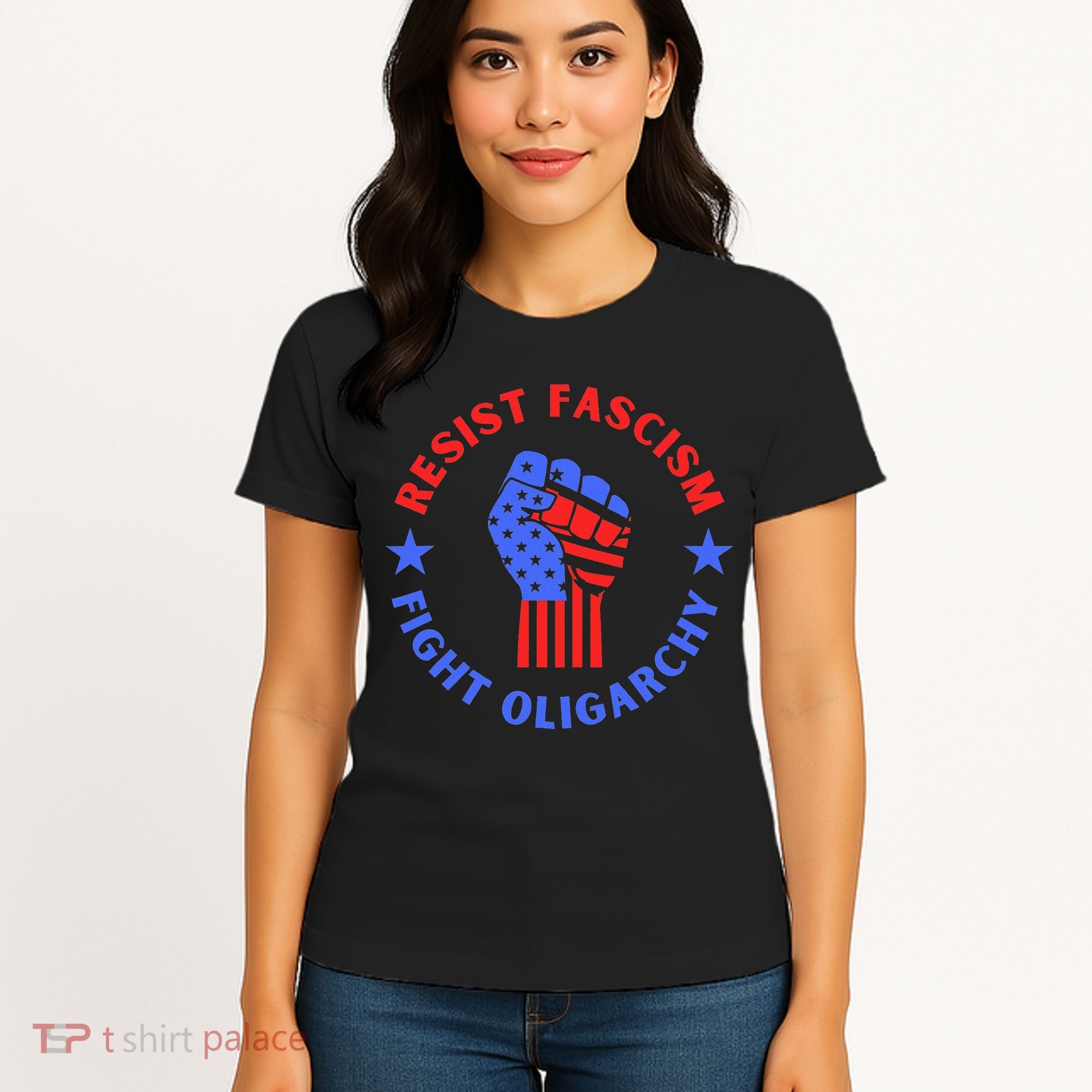 Fight Oligarchy Defend Democracy Women's T-Shirt